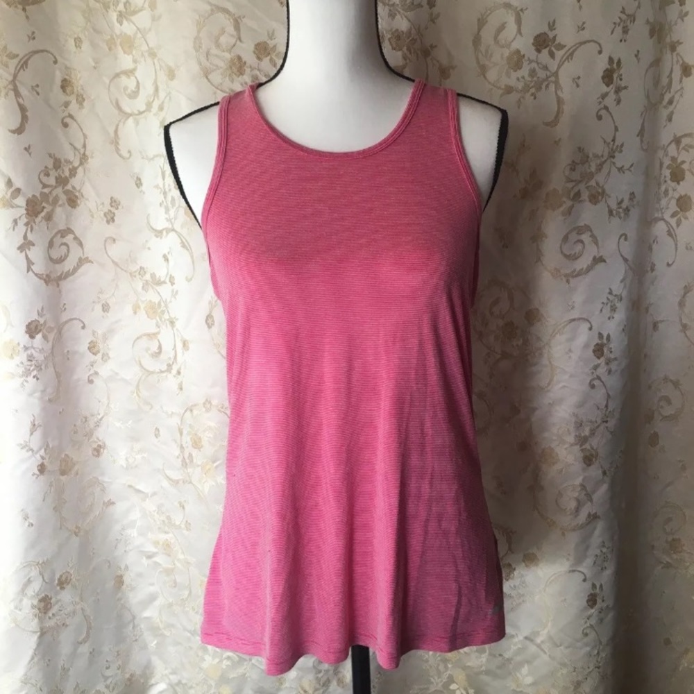 Pink and White Striped Tank Top